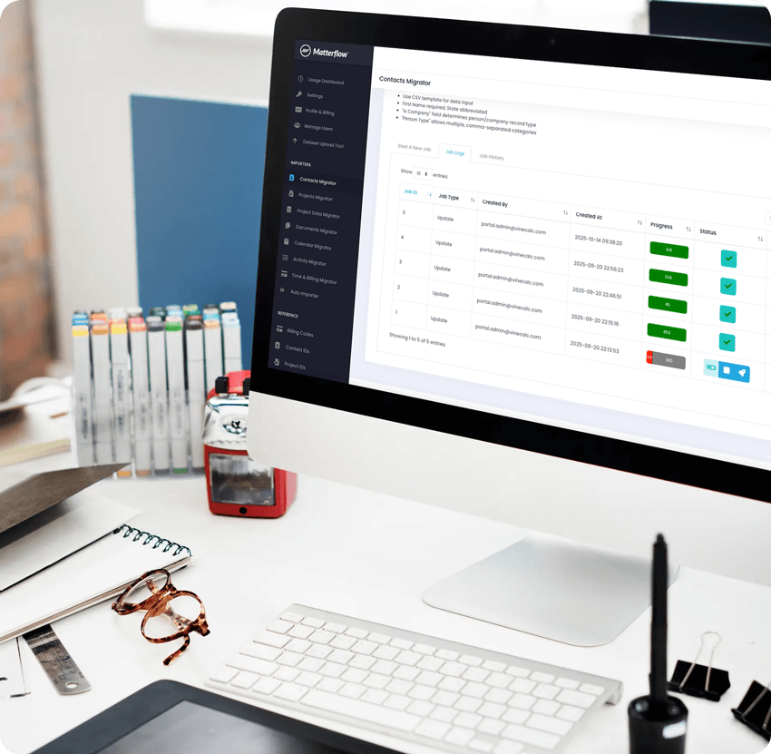 Filevine data and document migration tooling